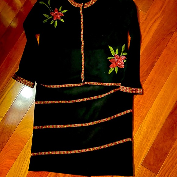 Petite Silk Club sweater and skirt set - Picture 1 of 8
